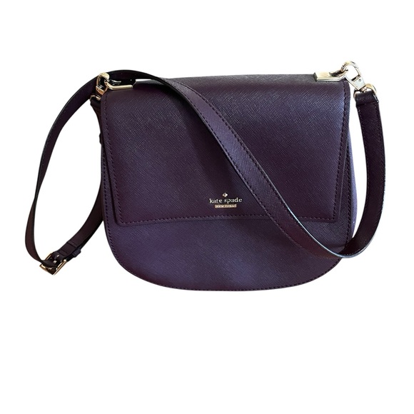 kate spade Handbags - Kate Spade Cameron Street Byrdie Saddle Dark Purple Crossbody Bag
